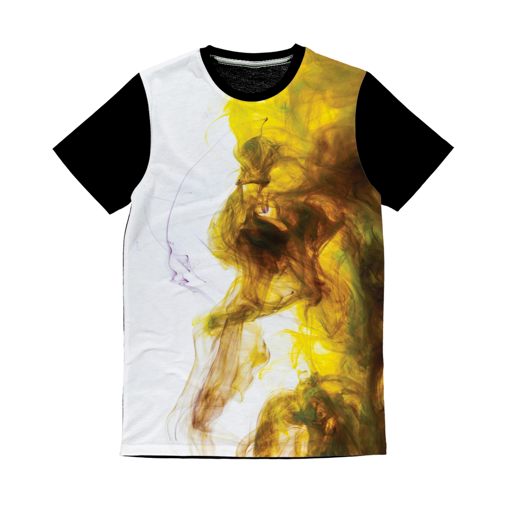 Polyester Yellow Sublimation Print T Shirt, Size: Medium