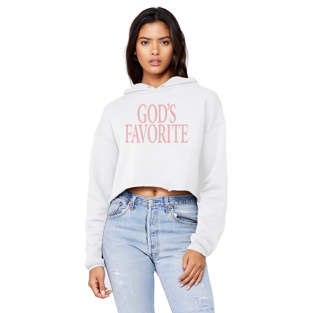 God's Favorite Cropped Raw Edge Boyfriend Hoodie