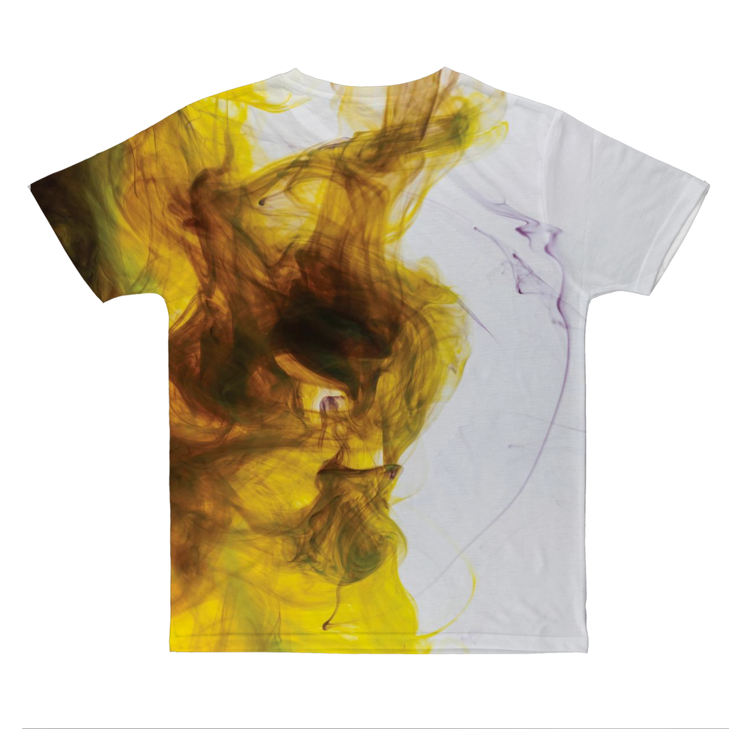 Yellow Smoke Pattern Classic Sublimation Adult T-Shirt