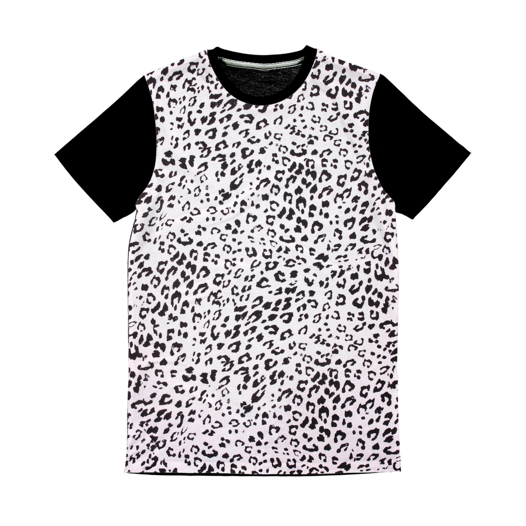 Leopard Pattern Classic Sublimation Panel T-Shirt