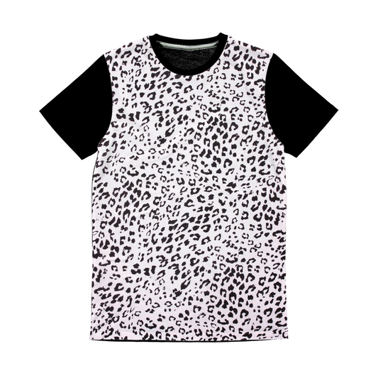 Leopard Pattern Classic Sublimation Panel T-Shirt