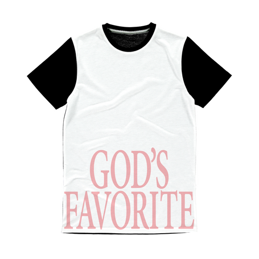 God's Favorite Classic Sublimation Panel T-Shirt
