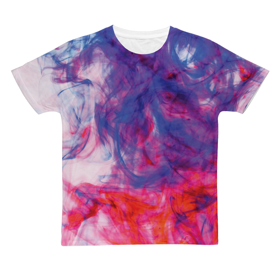 Purple Smoke Pattern Classic Sublimation Adult T-Shirt