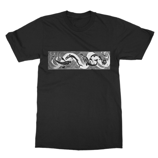 Waves and Fishes Casual T-Shirt - Trendway