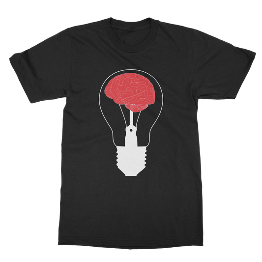 Brain Bulb Casual T-Shirt - Trendway